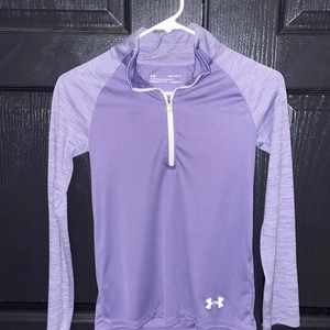 purple under armor workout jacket